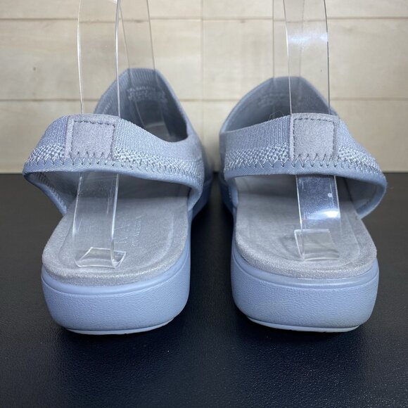 Traq Alegria Barett Knit Slip-On Grey Silver Women's Size 9 Shoes EU39 Slingback - Picture 6 of 11